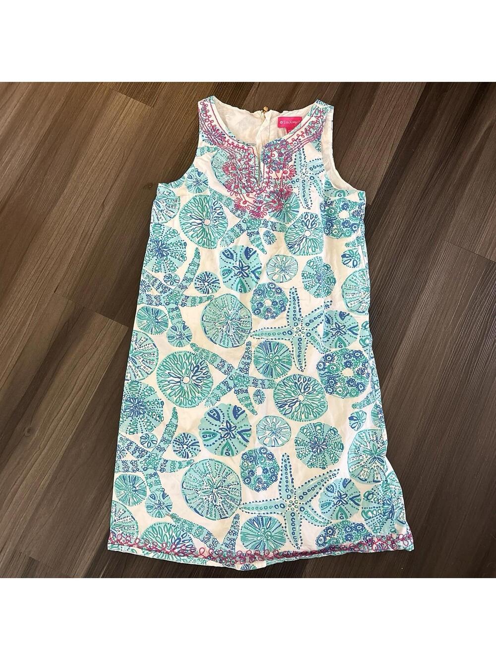 Lilly Pulitzer x Target Tween Girls Tropical Sea Dress Size XL 14/16 Sleeveless